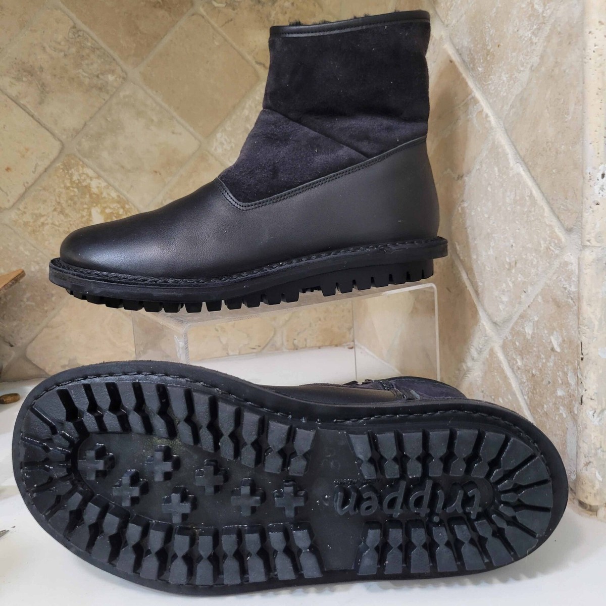 Trippen Boots size 38 black leather fold us size 8 | eBay