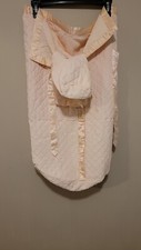 Vintage 1950s Robe N Hood Baby Sack Bunting Pink Girls
