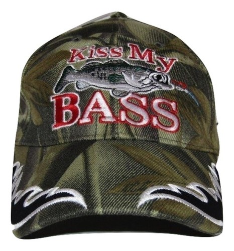 Bass Camo Camouflage fish fishing cap 