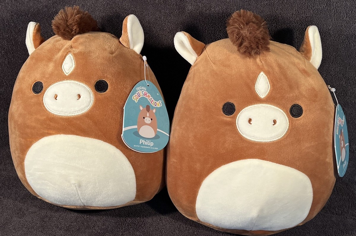 2) Ultra Rare Squishmallows Philip The Horse 8”Collectible