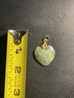 Vintage Jade Heart Pendant With Gold — photo 1