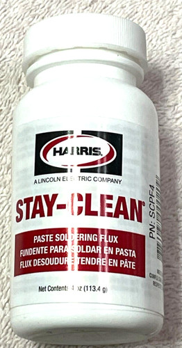 Stay-Clean, Paste Flux, For Soldering & Tinning Flux, 4 oz., HARRIS