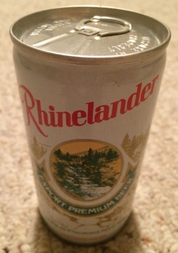vintage rhinelander beer 12 oz strong empty steel beer can