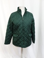 Tulchan Original Dark Green Quilted Short Jacket Size Medium Autumn Winter L1238