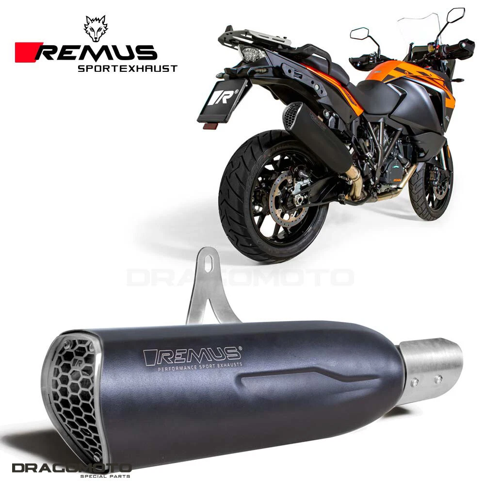 KTM 1290 SUPER ADVENTURE Auspuff REMUS NXT 2019 2020 Schwarz ABE