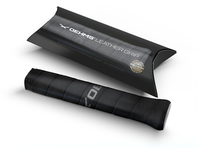 OEHMS Premium Ledergriffband | Schwarz | Tennis Leather Grip | Made in Germany
