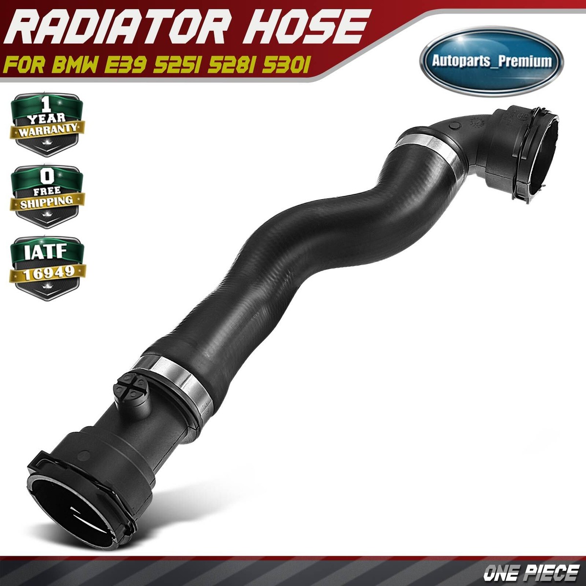 Engine Radiator Coolant Hose Upper for BMW E39 525i 528i 530i 99