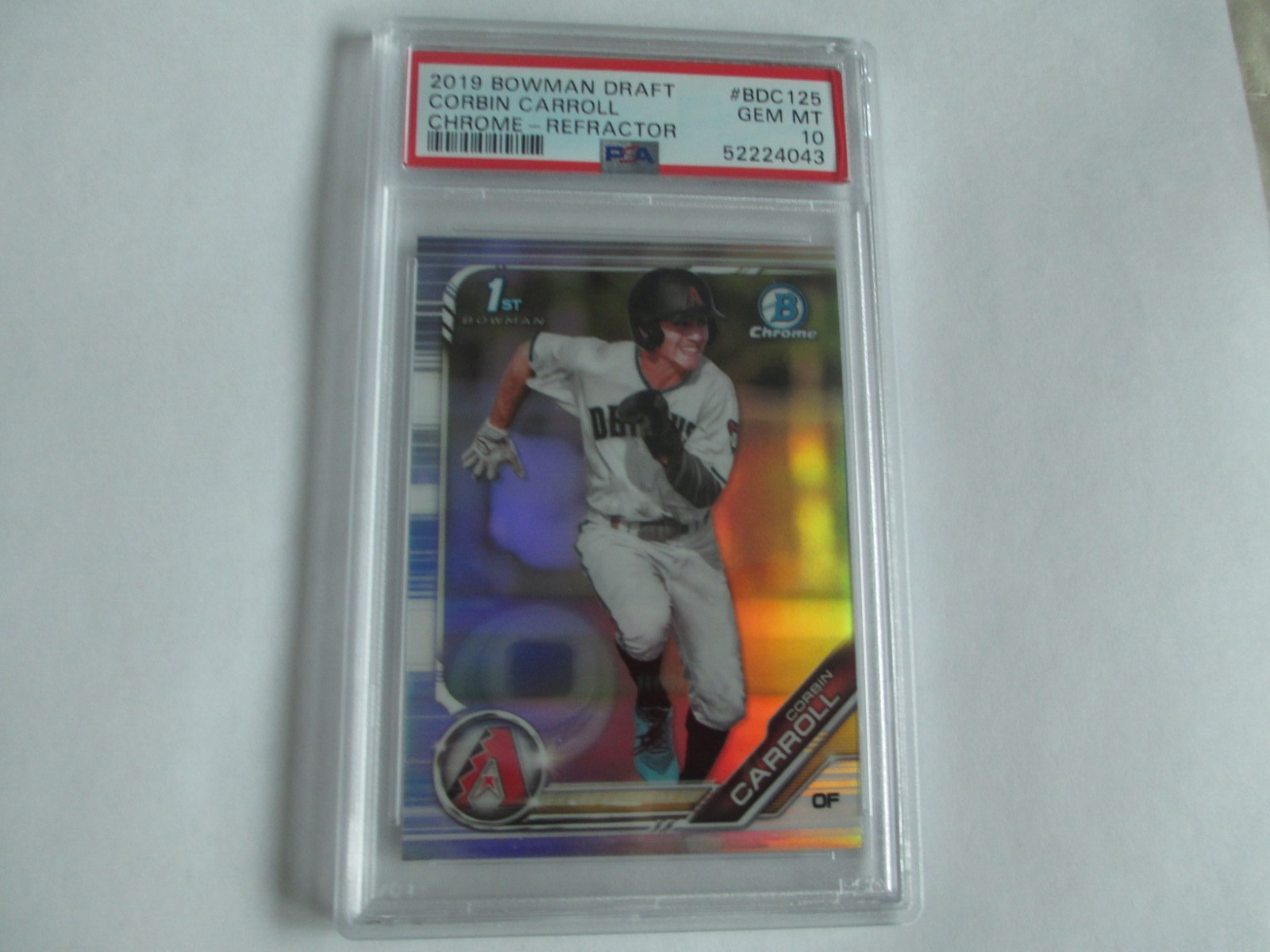 2019 BOWMAN CHROME REFRACTOR CORBIN CARROLL ROOKIE CARD PSA 10 GEM MINT