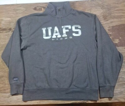 Jansport UAFS Lions FT. Smith Ar. MockNeck Sweatshirt Gray 1/4 Zip Large 