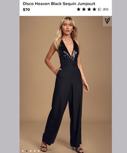 sequin high neck jumpsuit