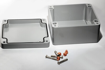 Hammond 1590Z160GY Watertight Diecast Enclosure 160x160x90 Aluminum Case IP66