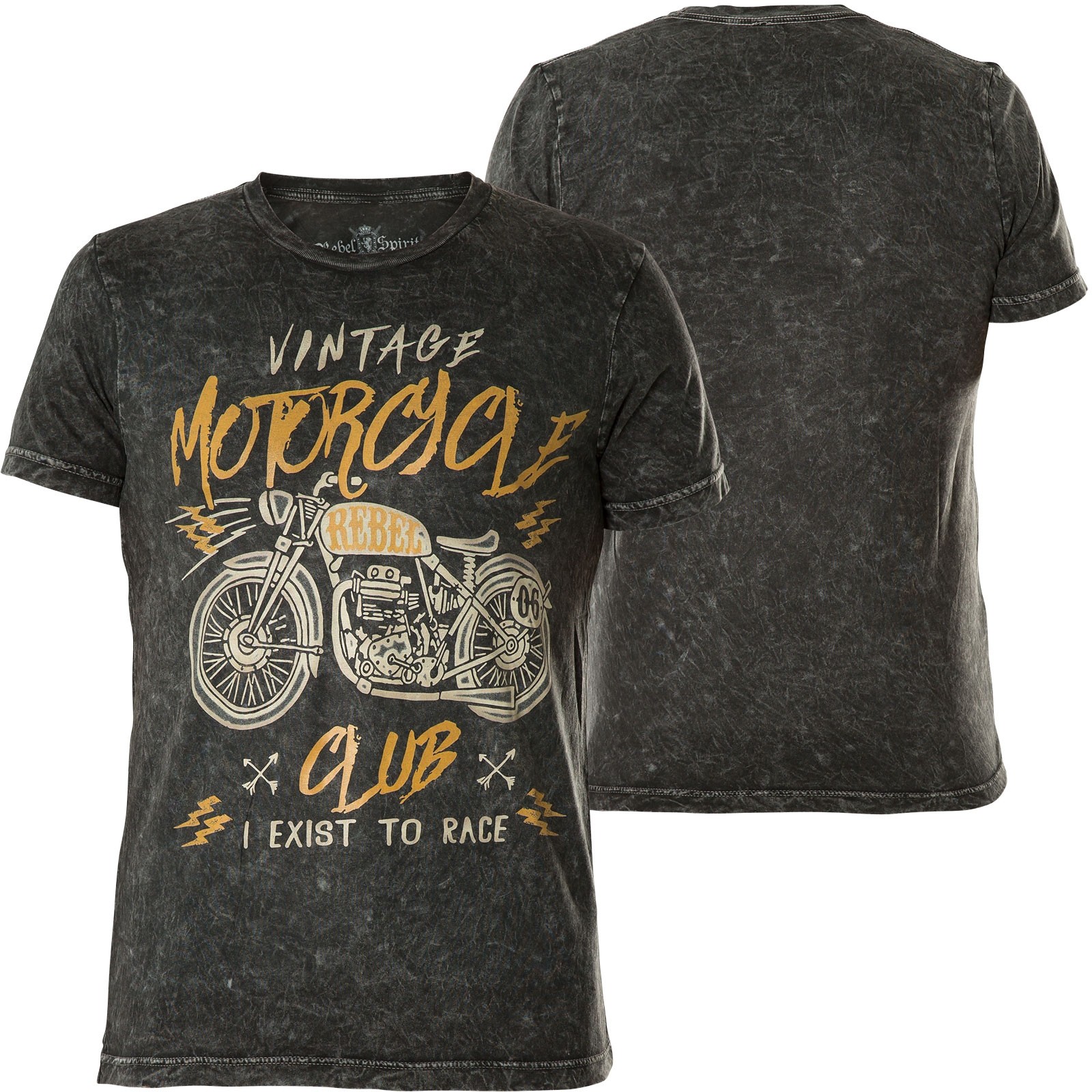 Футболка REBEL SPIRIT RSSK181915 Черные футболки с минералами Schwarz 4090₽