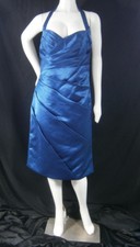 Bill Levkoff Designer Sample 12 Blue Bridesmaid Dress Prom Wedding Gown NEW 225