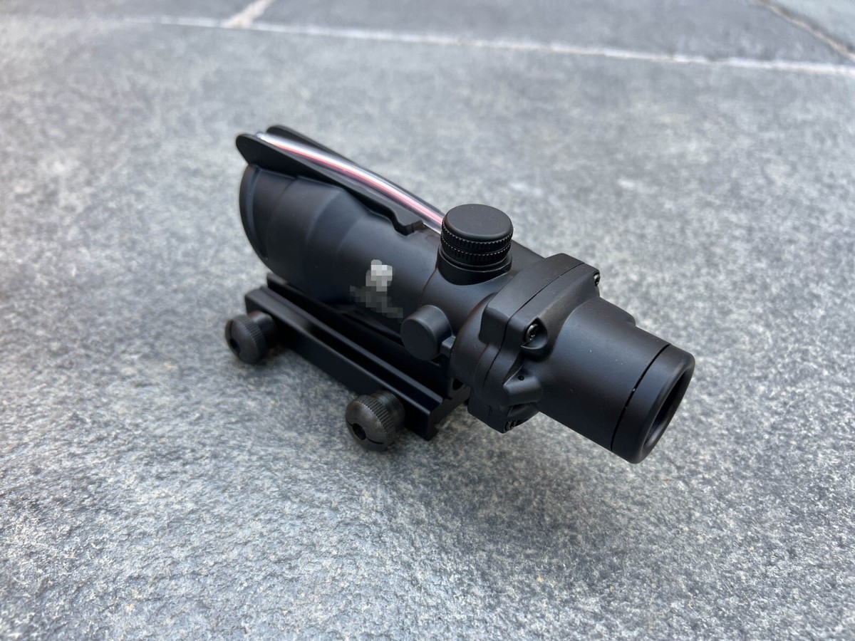 Lunette De Visée ACOG TA31 4x32 Réplique - Rétricule Fibre Optique/rouge - Pour Airsoft