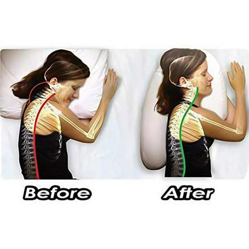 Side Sleeper Headrest Travel Soft AntiSnoring Pillow Neck Back Pillow