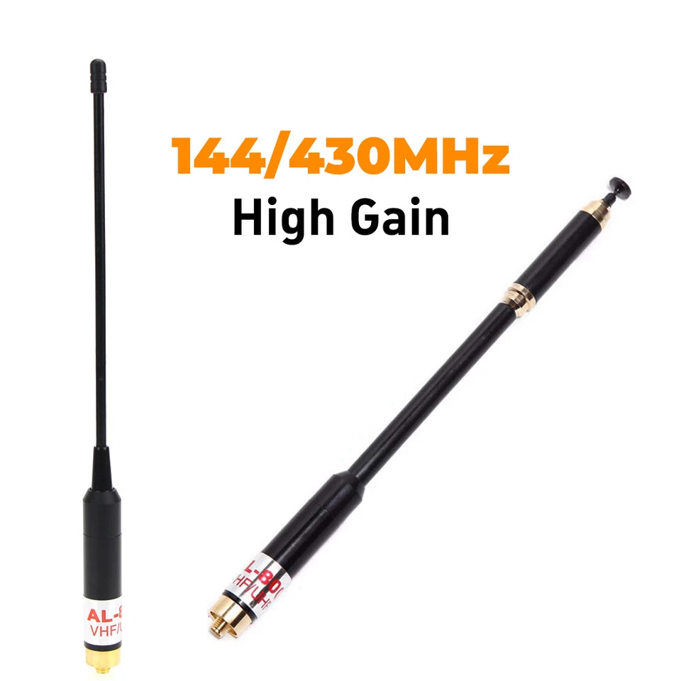 Telescopic AL-800 Dual Band VHF UHF SMA-Female Antenna BaoFeng UV-5R UV-9R Radio - Image 2 of 4