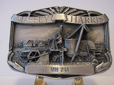 Massey Harris MH 21A Combine Pewter Belt Buckle 1986 Limited Ed 540/5000 Vintage