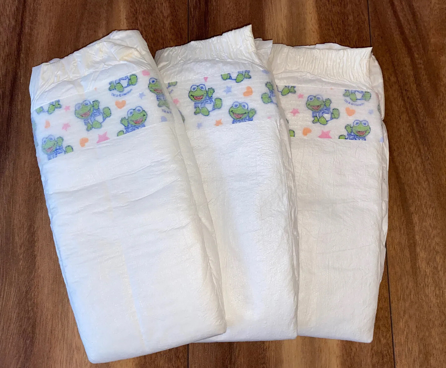 Vintage 2000 Jim Henson KERMIT The Frog Muppet Baby Diapers XL Over