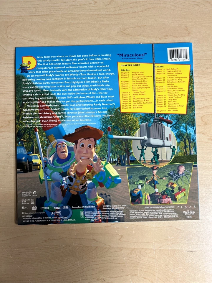 Toy Story - DTS Surround Sound LaserDisc [12153 AS] - RARE - Image 2 of 4