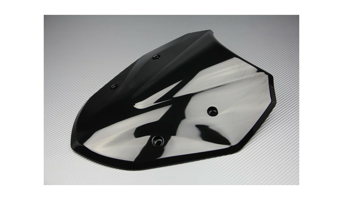 Pare-brise noir BMW S1000XR 2017 double courbure contre la fatigue du vent sur route