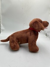 Build A Bear Brown Dachshund Weiner Dog With Red Collar Plush 17" Stuffed Animal