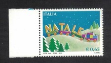 NATALE - TRENINO GIOCATTOLO - FRANCOBOLLO  NUOVO CON BORDO SINISTRO ANNO 2010