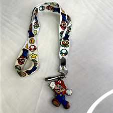 Bioworld Merchandising Nintendo Super Mario Jump Die Cut Lanyard No ID Tag 