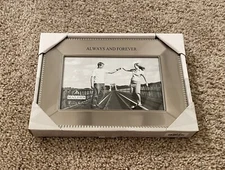Malden International Designs Always and Forever Silver Picture Frame 4" x 6" NEW