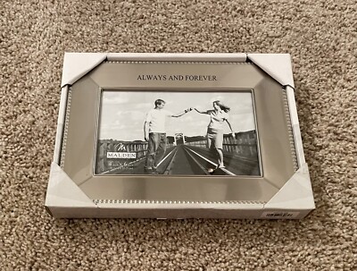 Malden International Designs Always and Forever Silver Picture Frame 4'' x 6'' NEW