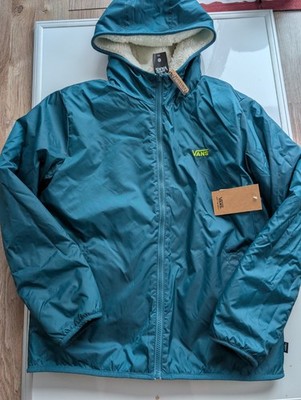 New ''VANS OFF THE WALL'' HARVARD REVERSIBLE JACKET TEAL/CREAM Large Youth 