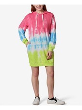 ULTRA FLIRT Womens Sheath Short Dress Pocketed Long Sleeve Hooded
