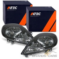 2X Atec Scheinwerfer Schwarz H4 FÜR Opel Vivaro Renault Traffic Ab Bj 07