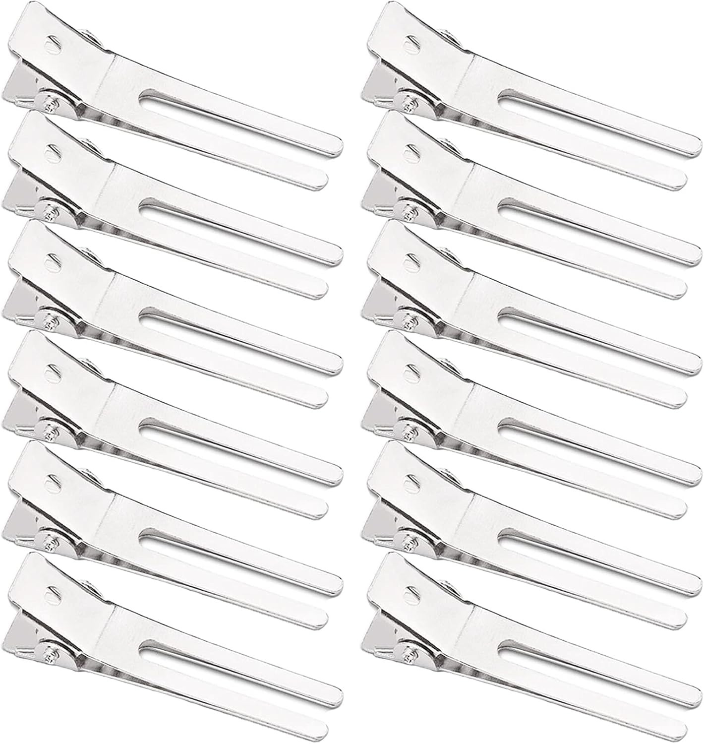 50 Pieces Double Prong Pin Curl Clips 1.8 Inches Setting Section Hair Clips Meta