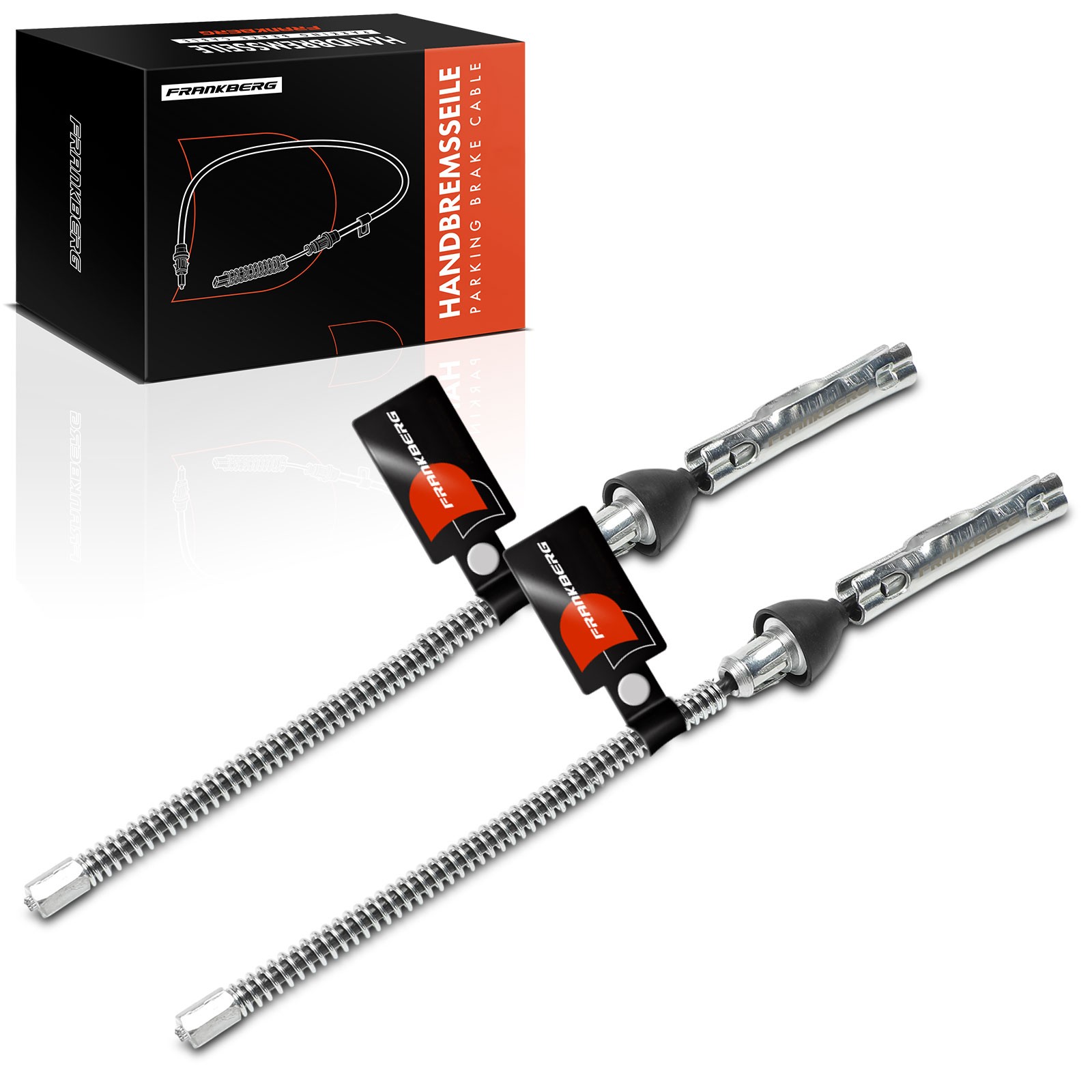 FRANKBERG 2x Parking Brake Cable for Ford Fiesta 08-17 Mazda 2 07-15 Rear Side