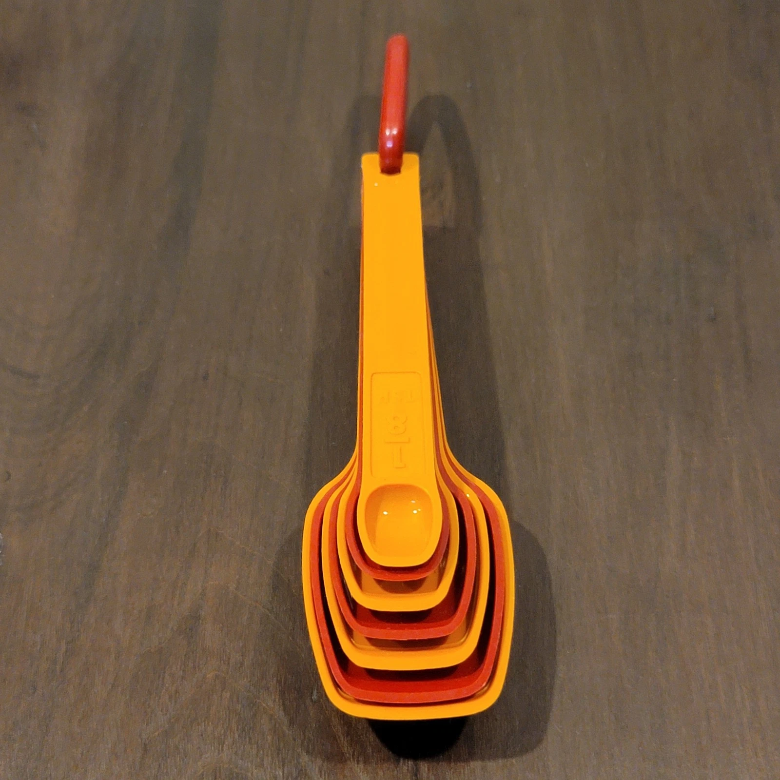 NOS Tupperware Measuring Spoons Set Of 7 Vintage Burnt Orange & Red
Opens in a new window or tab
