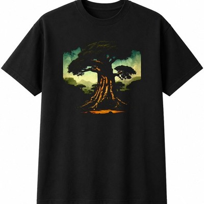 Baobab Baum Natur Herren Damen T-Shirt Unisex Neuheit Geschenk Tee lustig Geschenk