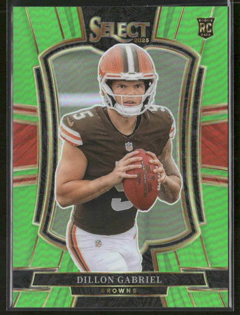 2025 Panini Select Premier Level Dillon Gabriel #154 Neon Green RC Rookie 21/49