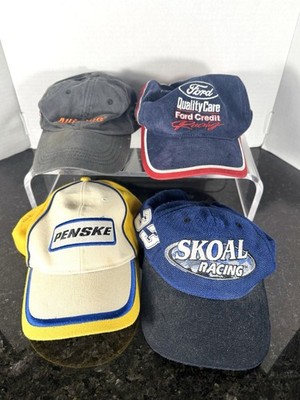 Vintage NASCAR Hat Lot Ford Credit Skoal Penske Snapback Caps 4