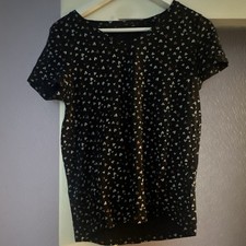 TOM TAILOR Damen Bluse S Schwarz Basic Kurzar...