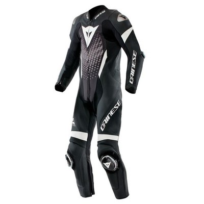 Motorrad Lederanzug Herren Dainese LAGUNA SECA 6 perforiert schwarz/weiß/anthrazit