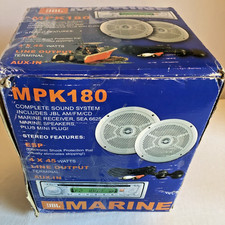 JBL MR-4.2 AM/FM Radio Receiver CD Player Silver 180 Watts Marine Stereo NOS