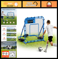 Soccer Rebounder Net - Adjustable Angle Goal for Passing & Control Practice, Hea