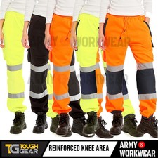 Ladies Hi Vis Viz Jogging Trousers Bottoms Joggers Sweat Pro Work Pants Railway