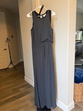 Addison Sleeveless Charcoal Maxi Dress with Relaxed Waist L