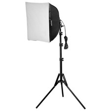16"x16" Softbox Kit: 45W LED, 3000-6500K, Tripod Stand