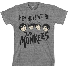 Men's Monkees Hey Hey! Slim Fit T-shirt XX-Large Grey