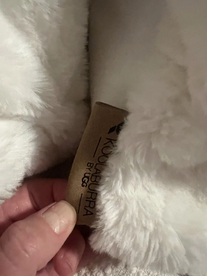 White Faux Fur Koolaburra By Ugg Large Throw Pillows, Set Of 2 - Image 2 of 4