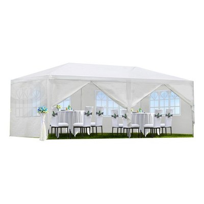 Party Tent 10x20ft Heavy Duty Waterproof Outdoor Wedding Tent w/6 Remov Sidewall