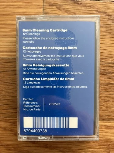 IBM 8MM VIDEO8 HI8 D8 DIGITAL8 DATA8 HEAD CLEANING CLEANER CLEAN TAPE BRAND NEW