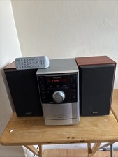 Sony CMT-EH10 Micro Hi-Fi System, CD, Cassette, AM/FM Tuner, Speakers, Remote
